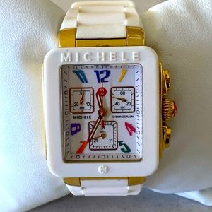 Michele Jelly Bean Watch White